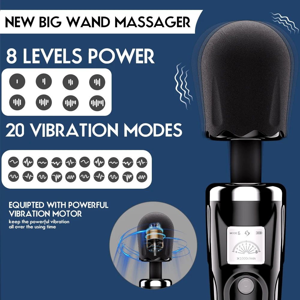 هزاز بعصا تسخين رقمية للنساء ، لعبة جنسية ، عصا سحرية ، شحن USB ، مدلك البظر ، هزازات G-Spot ، البالغين 18 #2