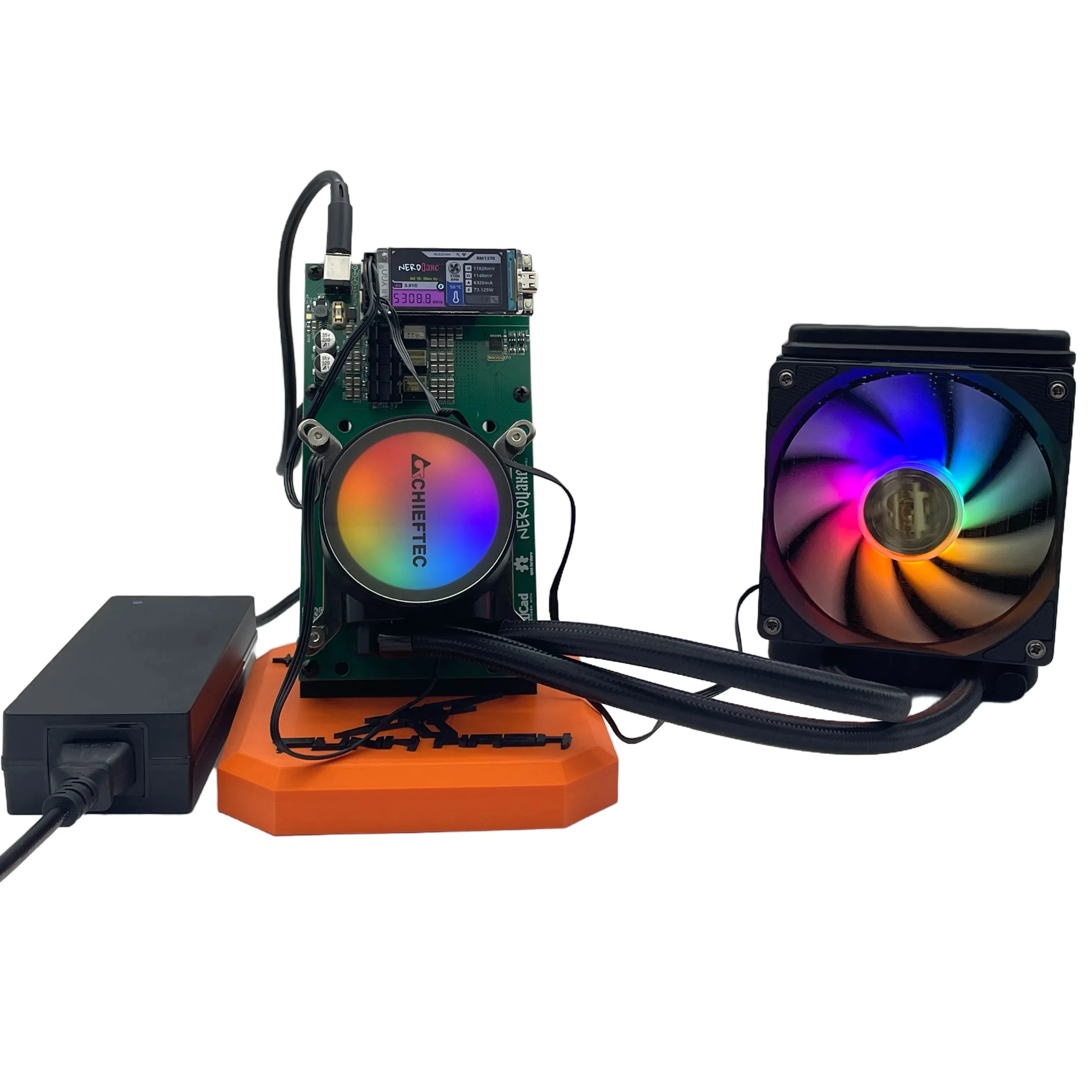 100% original NerdQaxe++ Hydro Bitcoin Miner 4.8TH/s Bitaxe NerdQAxe++ Bitaxe NerdQAxe++