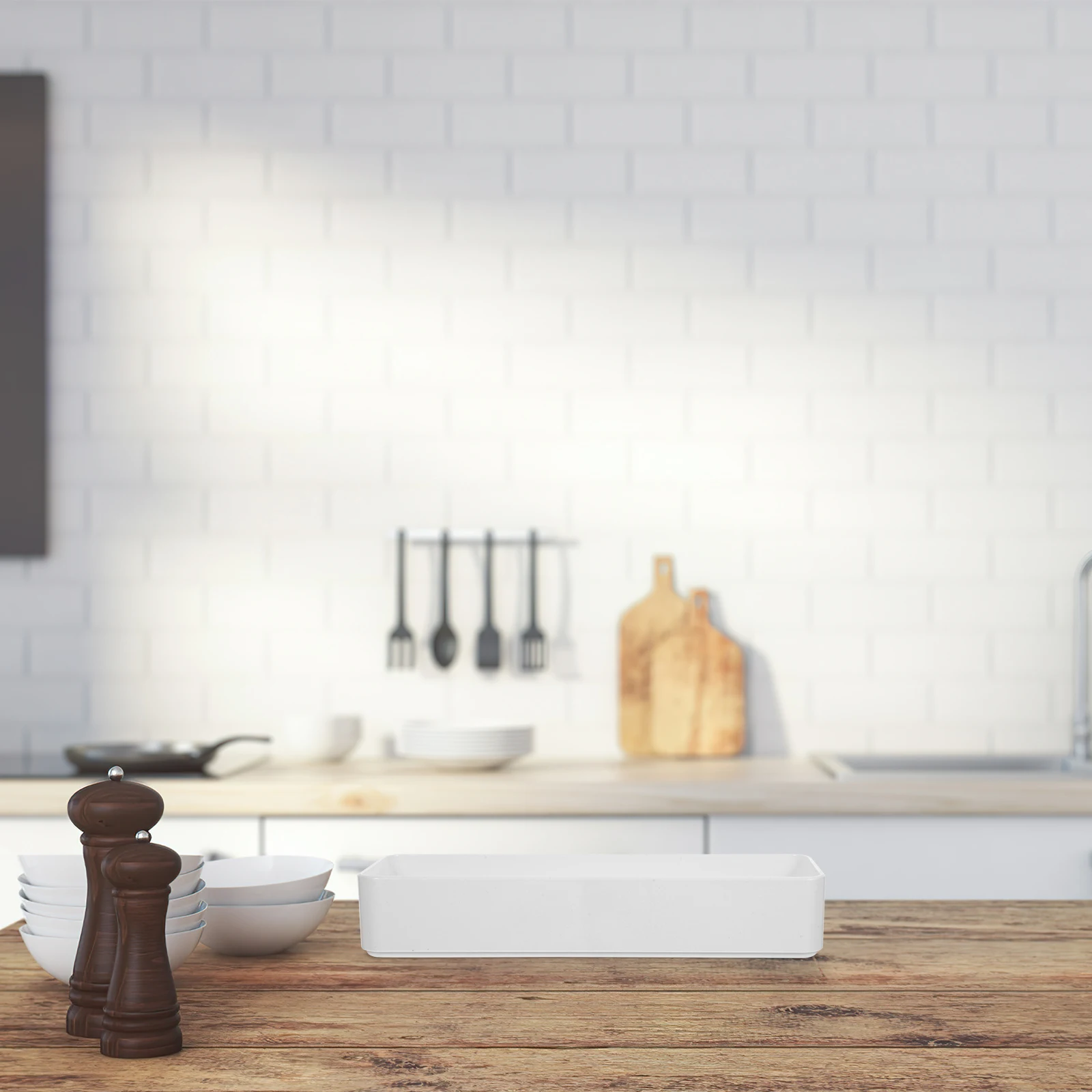 

2Pcs Cutlery Organizer Tray Kitchen Drawer Sundries Box for Spoons Forks Knives Storage Utensil Holder Space Saving