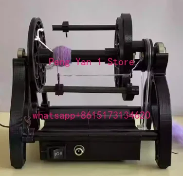 12V adjustable speed display mini electric spinning wheel, wool fiber cotton yarn twist