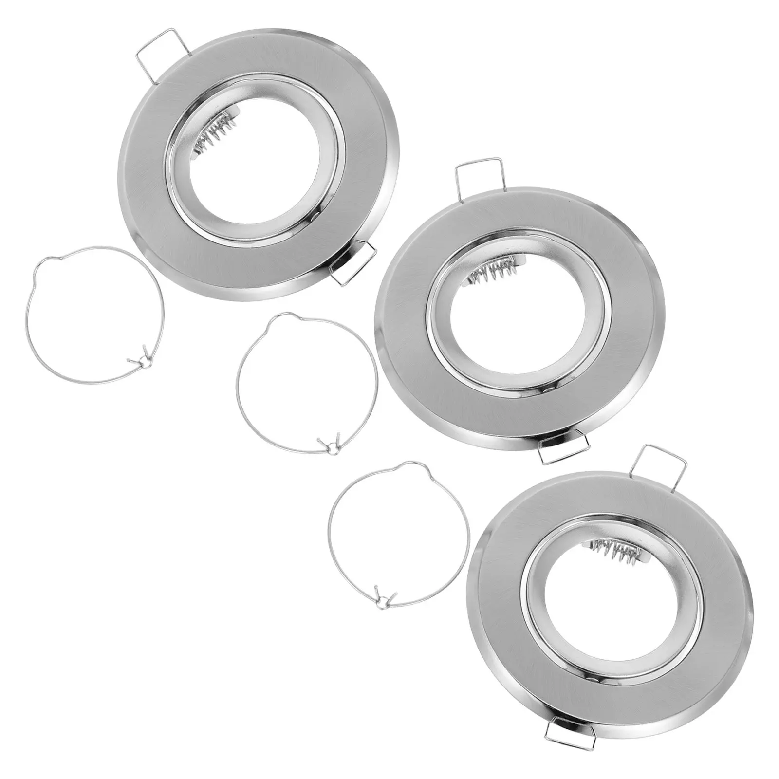 3Pcs Spotlight Mounting Bracket Mr16 Gu10 Recessed Light Frame Holder Metal Baffle Trim Downlight Replacement Parts Lighting