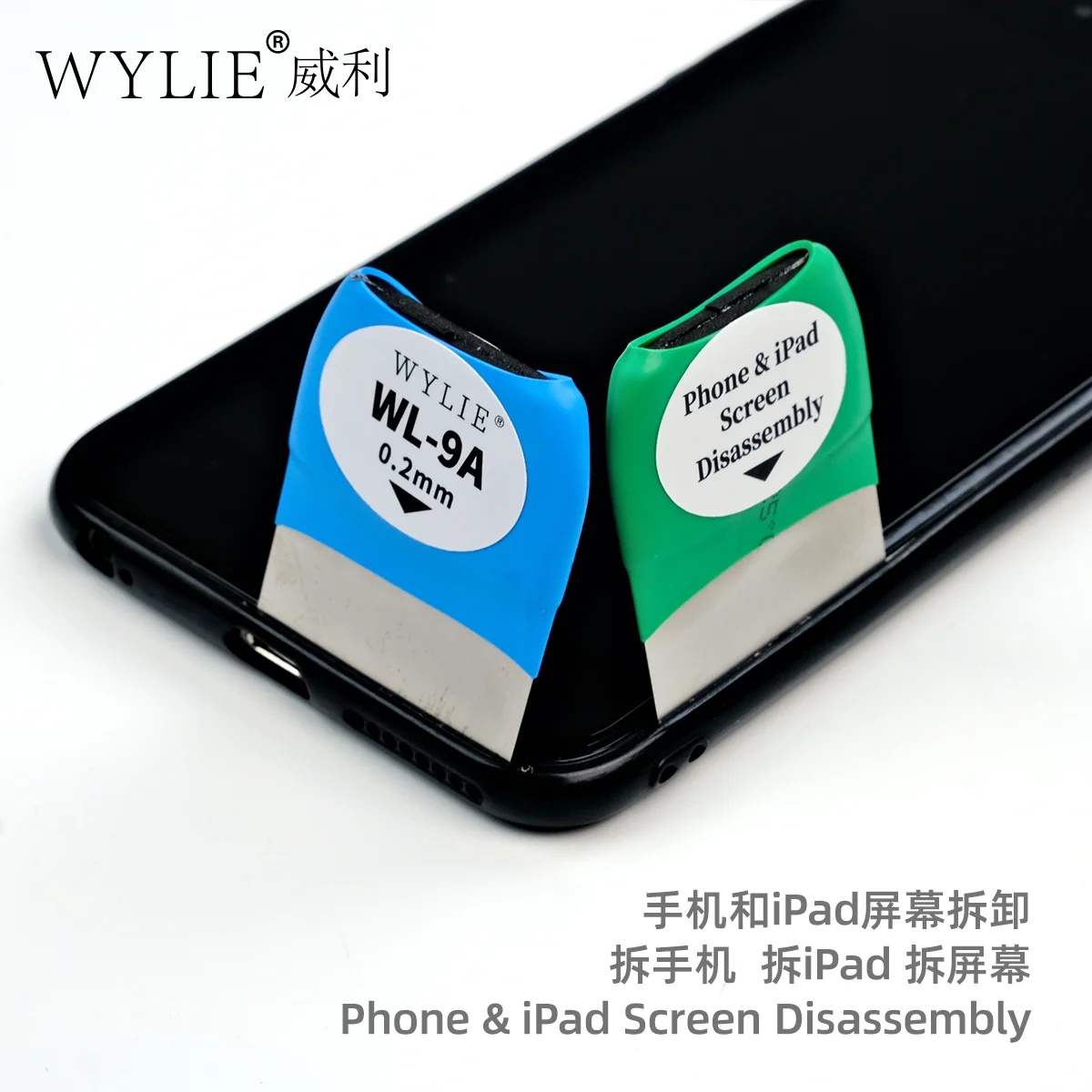 1 buah WL-9A WYLIE LCD buka logam ketebalan kartu 0.15/0.18/0.2MM layar pry blade untuk ponsel ipad LCD alat Buka