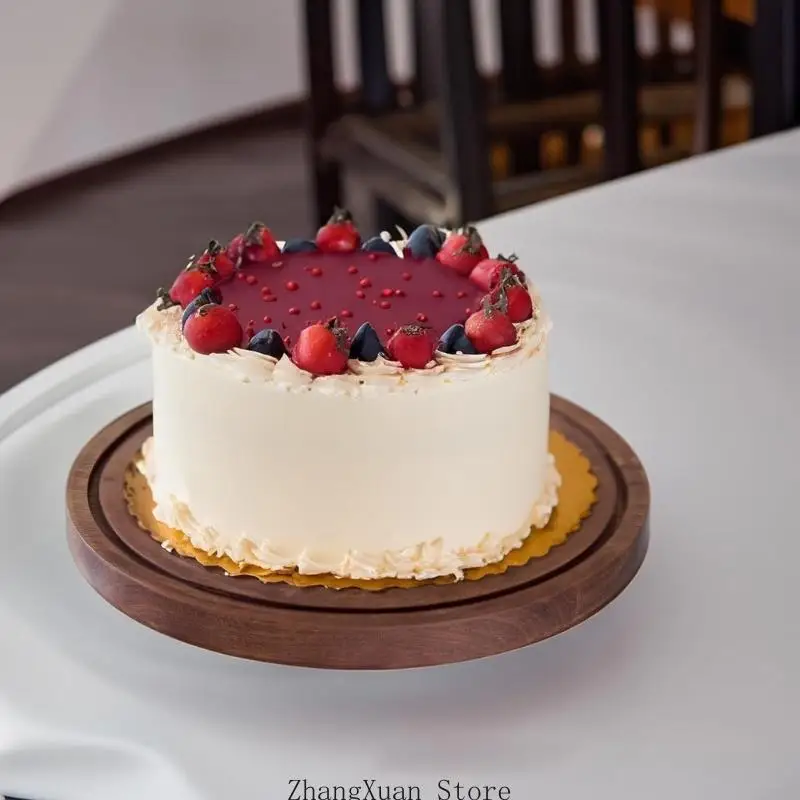 Round Pastry Tray with Lid for Cake Presentation and Dining Use 3XUF