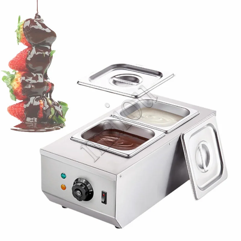 2 Lattice Electric Chocolate Melting Machine Chocolate Tempering Furnace Heating Stove