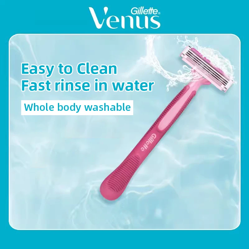 4/8 Pcs Women Manual Safety Razor Gillette Venus Disposable Women's Shaver 3-layer Blades Quadruple Protection System