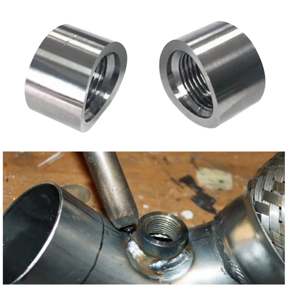 Universal Auto Parts Stainless Steel Oxygen Sensor Nut Weld Bung Plug M18x1.5 O2 Sensor Adapter Curve Notched Nut Bung