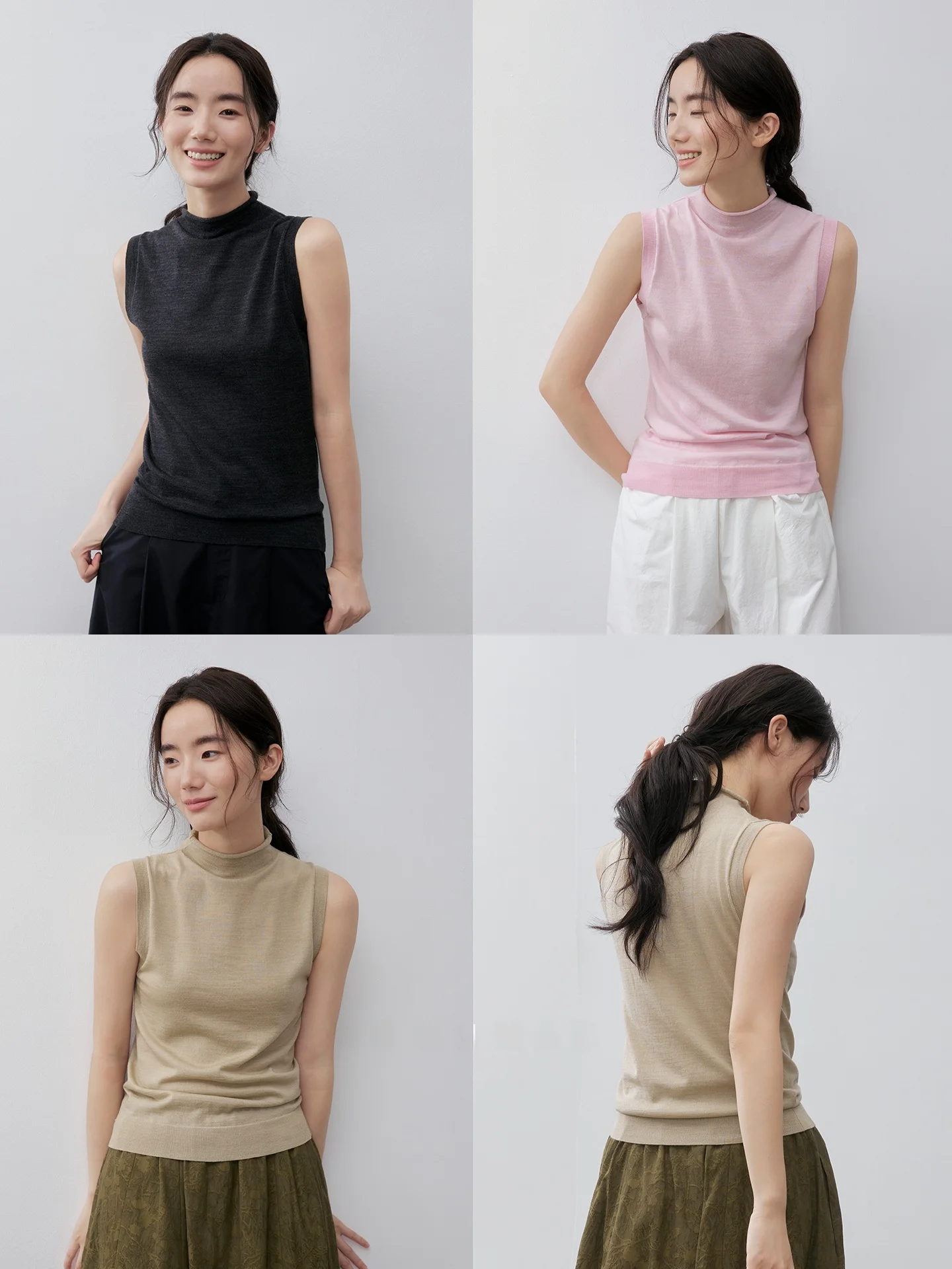 

Женский летний свитер Slim Fit из трикотажа Nomumad с высоким воротником, из смесовой шерсти с ацетатом, повседневный, качественный