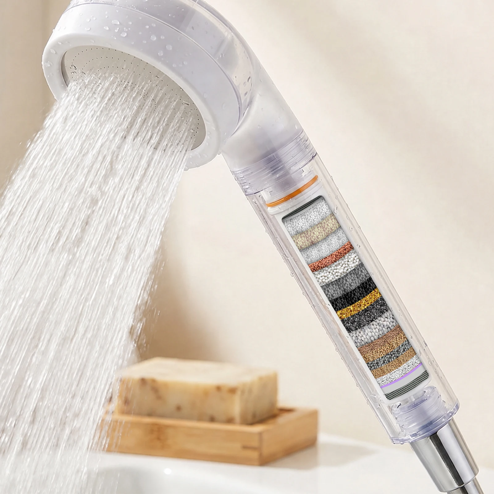 2/4Pcs Replacement Filters Handheld Shower Head Water Filter Cartridge For Water Softening Removes Chlorine Bathroom Accessories