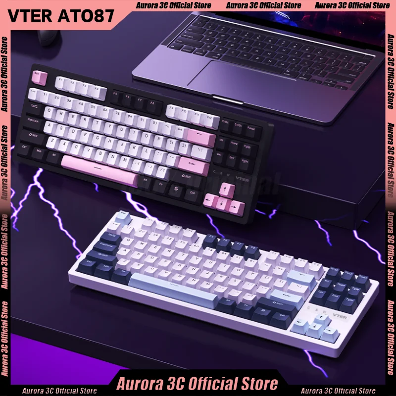 Vter Ato87 Magnetic Switch Mechanical Keyboard Wired Keyboards 0.125MS Low Latency Valorant Keyboard Custom 8K Gaming keyboard