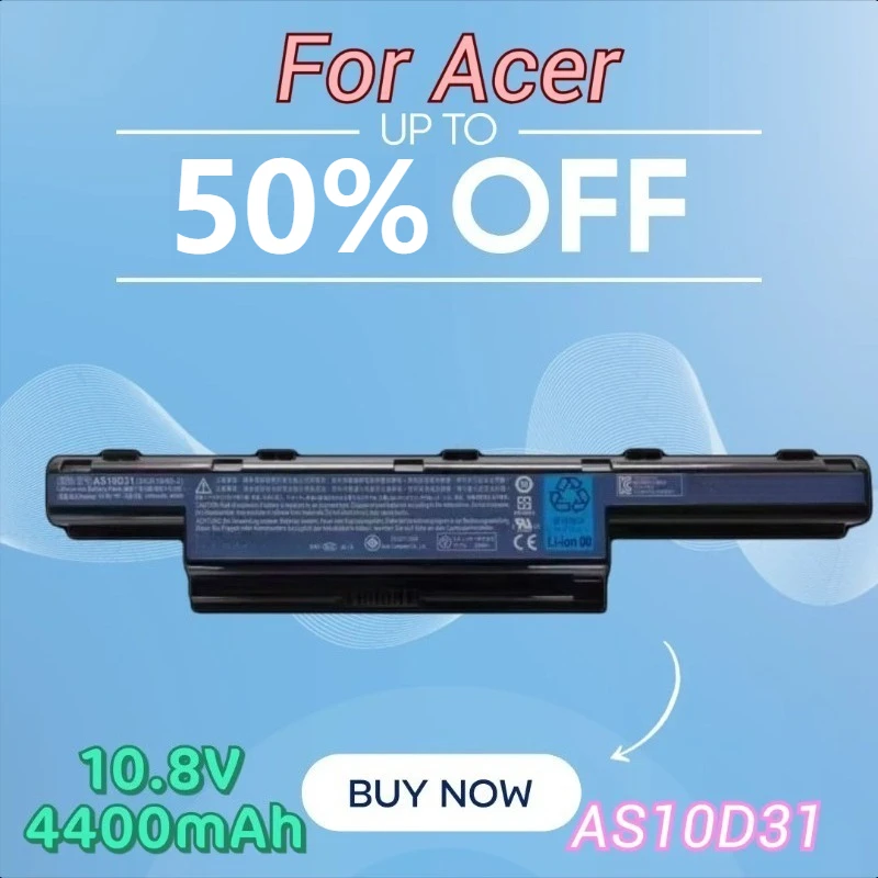 

10.8V 4400mAh Laptop Batteries AS10D31 for Acer 4741G 4743G 4752G 4738g 5750g E1 - 471g/571G