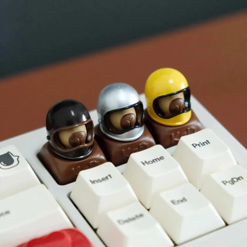 

Capybara Theme Keycaps Magnetic Detachable Helmet Keycaps for Mechanical Keyboard Accessories cute Custom Resin Artisan Key Caps