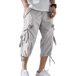 Pantalones cortos informales resistentes para hombre, tejido transpirable, múltiples bolsillos, ajuste cómodo, Cargo