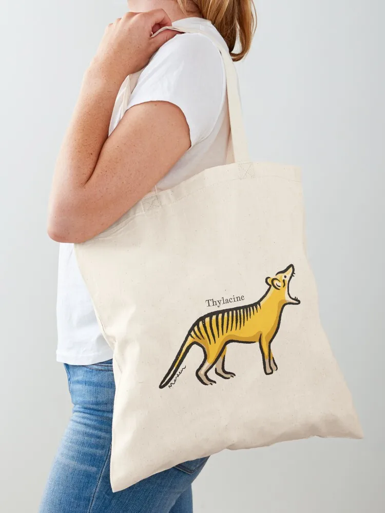 

Thylacine the dog-like marsupial Tote Bag reusable shopping bag Customizable tote bag Big Canvas for women