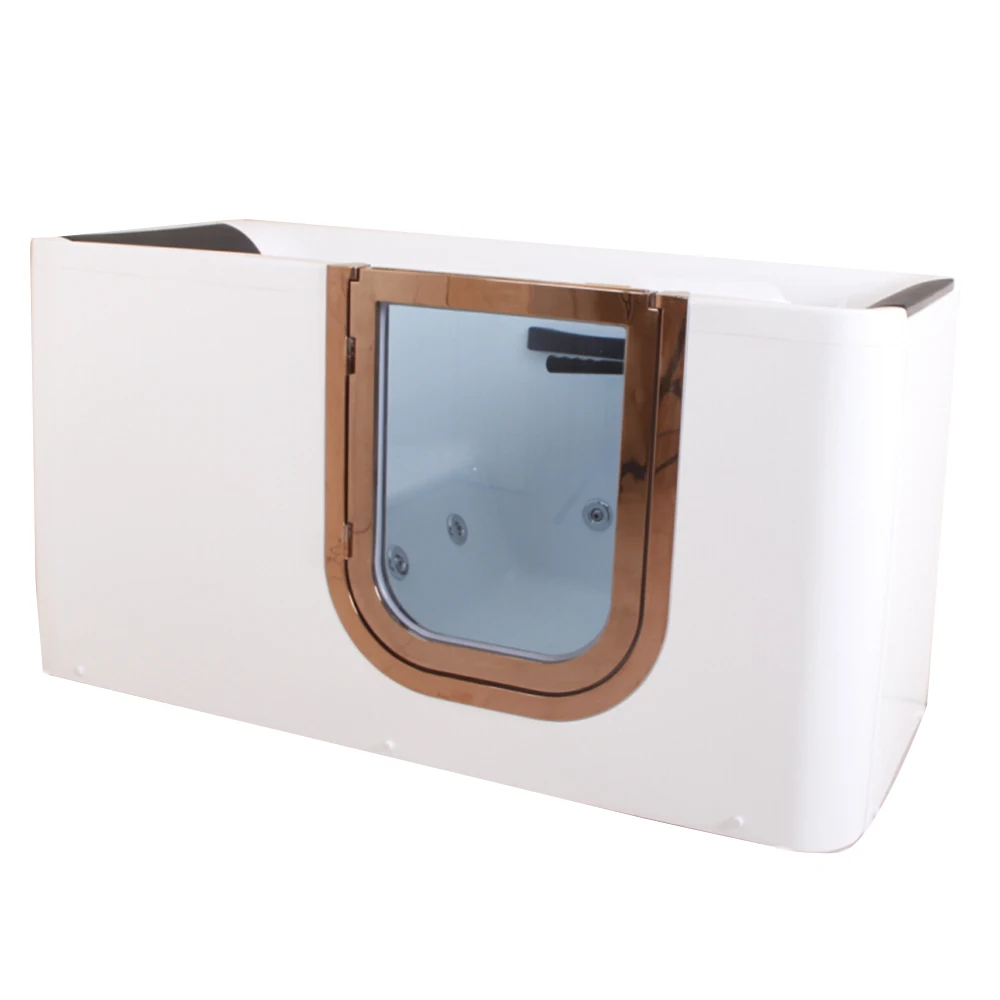 Modern 1.65m Rectangular Acrylic Stainless Steel Bathtub For Disabled Old People With Massage And Drain Function Home Use