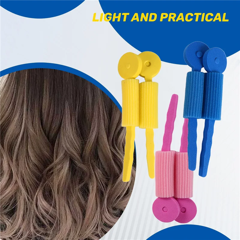 A94E-6 шт. пенопластовые ролики для ухода за волосами, волшебная губка, мягкие бигуди для укладки волос, ролики для волос, инструменты «сделай сам» для женщин
