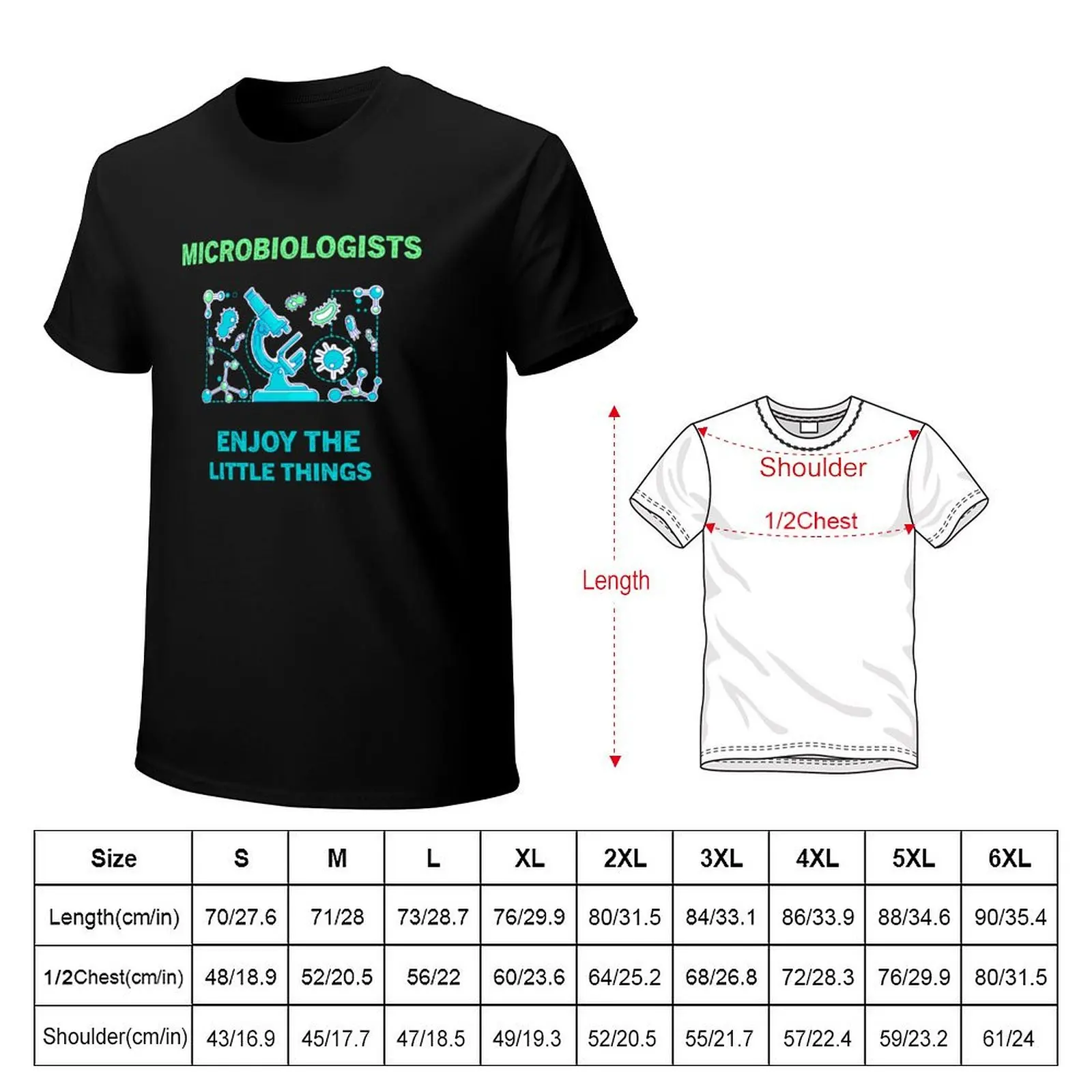 MICROBIOLOGISTS ENJOY THE LITTLE THINGS T-Shirt Big and Tall Short Sleeve Tee