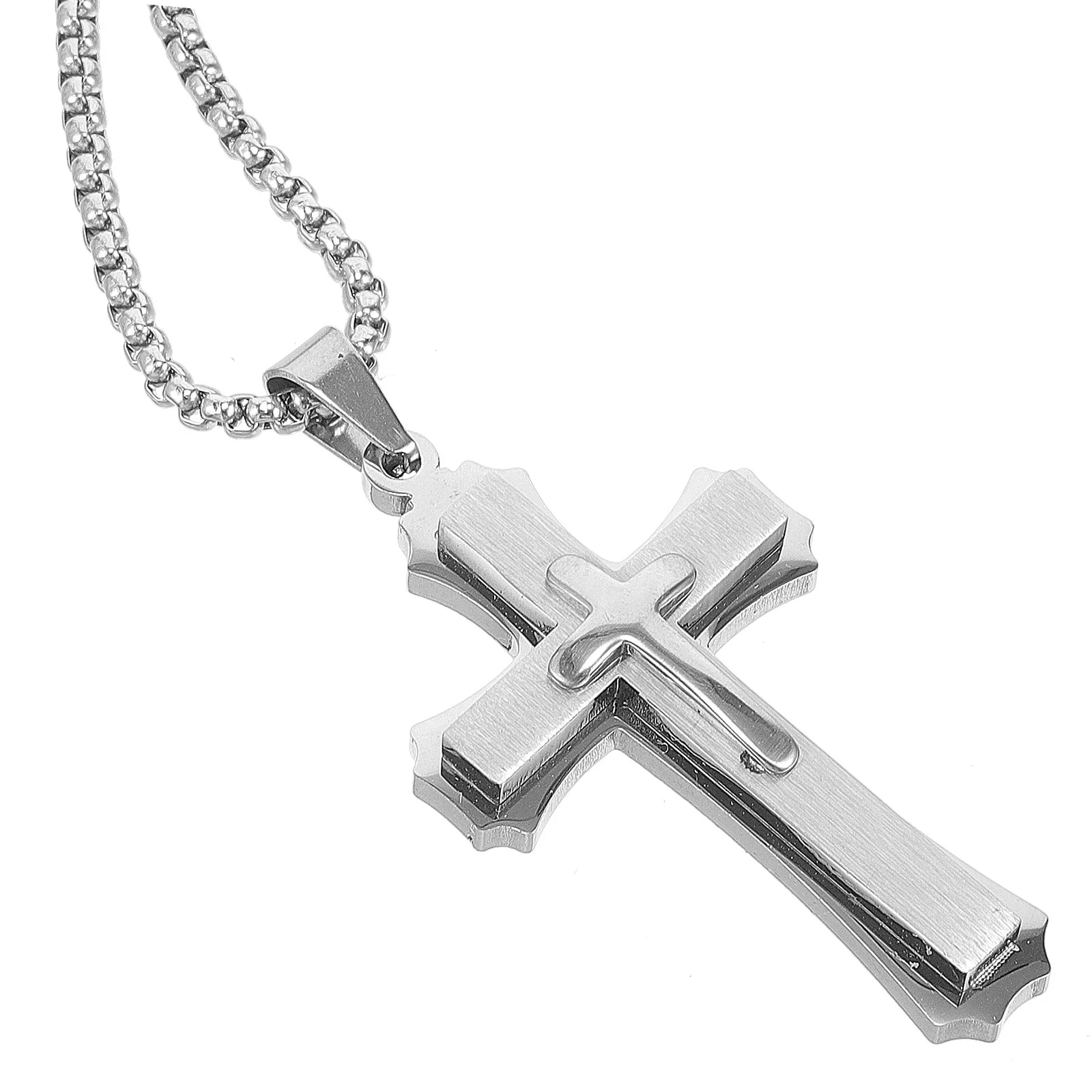 

Metal Cross Pendant Car Hanging Decoration, Rear View Mirror Ornament, Modern Car Interior Accessories, Durable Auto Mirror