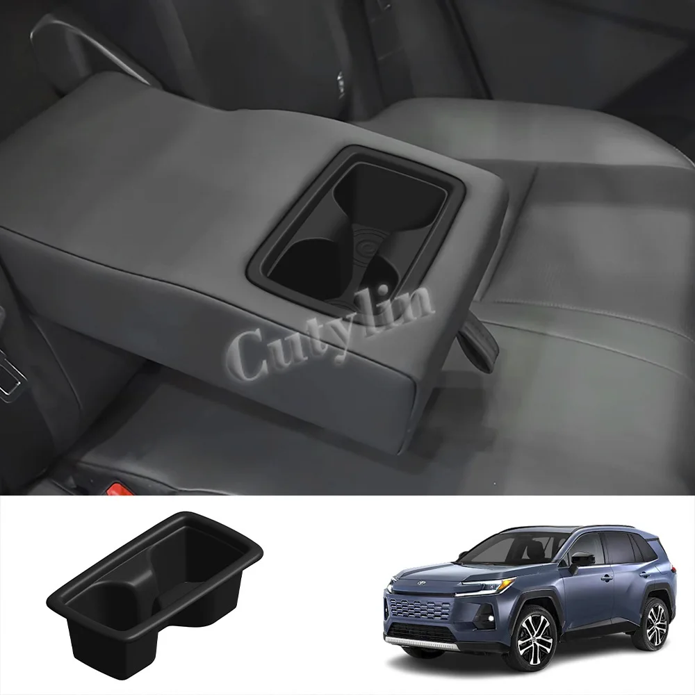L/RHD لـ Toyato Rav4 RAV 4 2026 2027 سيليكون المطاط والعتاد التحول تخزين لوحة حامل كوب الماء وسادة ملحقات الشحن اللاسلكي