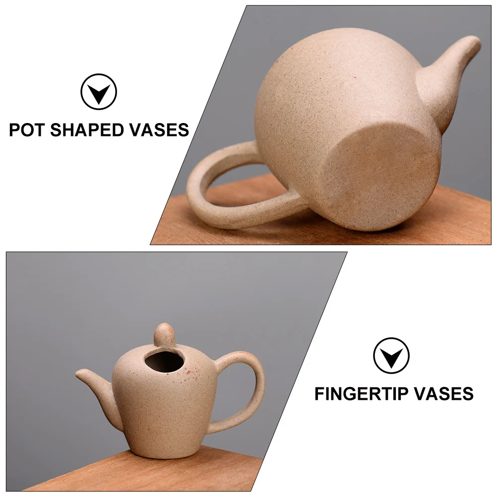 

6Pcs Pot Shaped Mini Ceramic Flower Vases Small Chic Vases for Indoor Decoration Flower Arrangement Containers