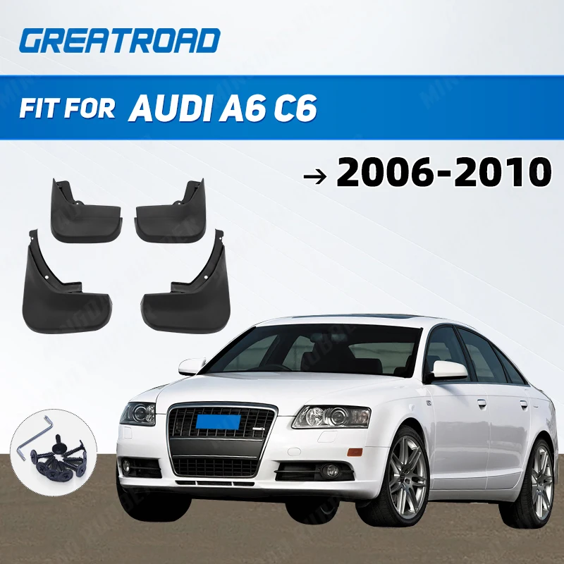 FIT FOR Audi A6 C6 2006 2007 2008 2009 2010 sedan Mud Flaps Splash Guards Auto Mudflap Mudguard Accessories