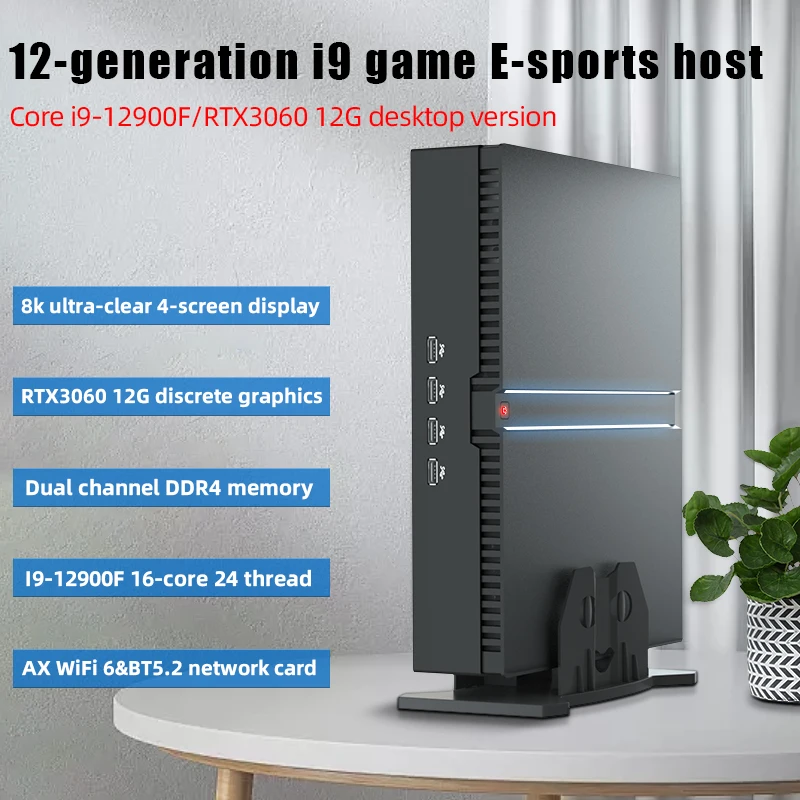 Super Deal 13th Gen Mini Host PC Intel i7 13700F Nvidia RTX 4060Ti 8G PCIE4.0 Optical Windows 11 Gaming Desktop Computer WiFi6