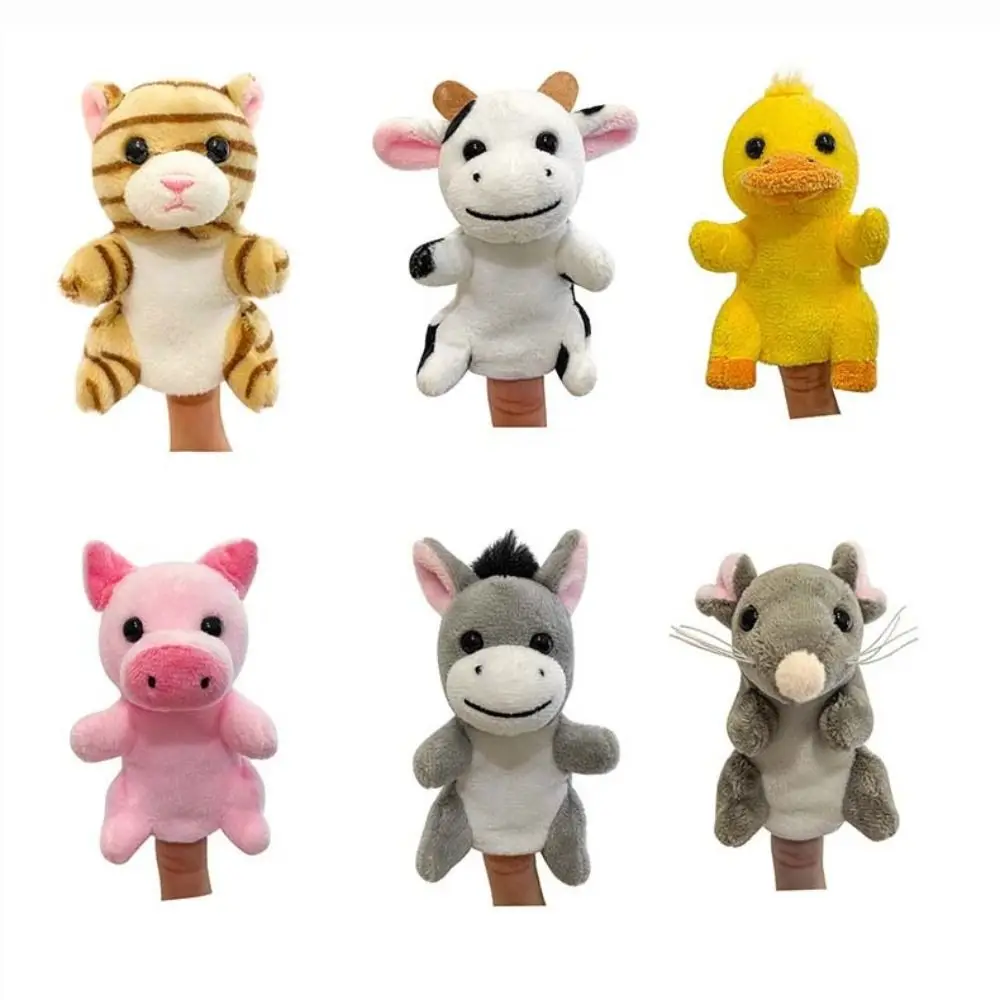 Bambola di stoffa Animale da fattoria Burattino da dito Racconto Gioco di ruolo Burattino a mano animale Burattini educativi Kawaii Peluche Giocattolo per bambini