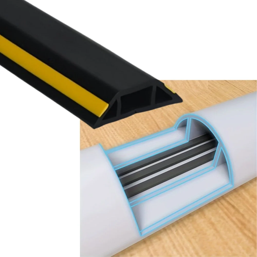 PVC Weichkabelkanal Bodenschutz Anti-Tritt-Kabelkanal Druckbeständiger Kabelkanal Aufputz-Kabelkanal Kabelbinder