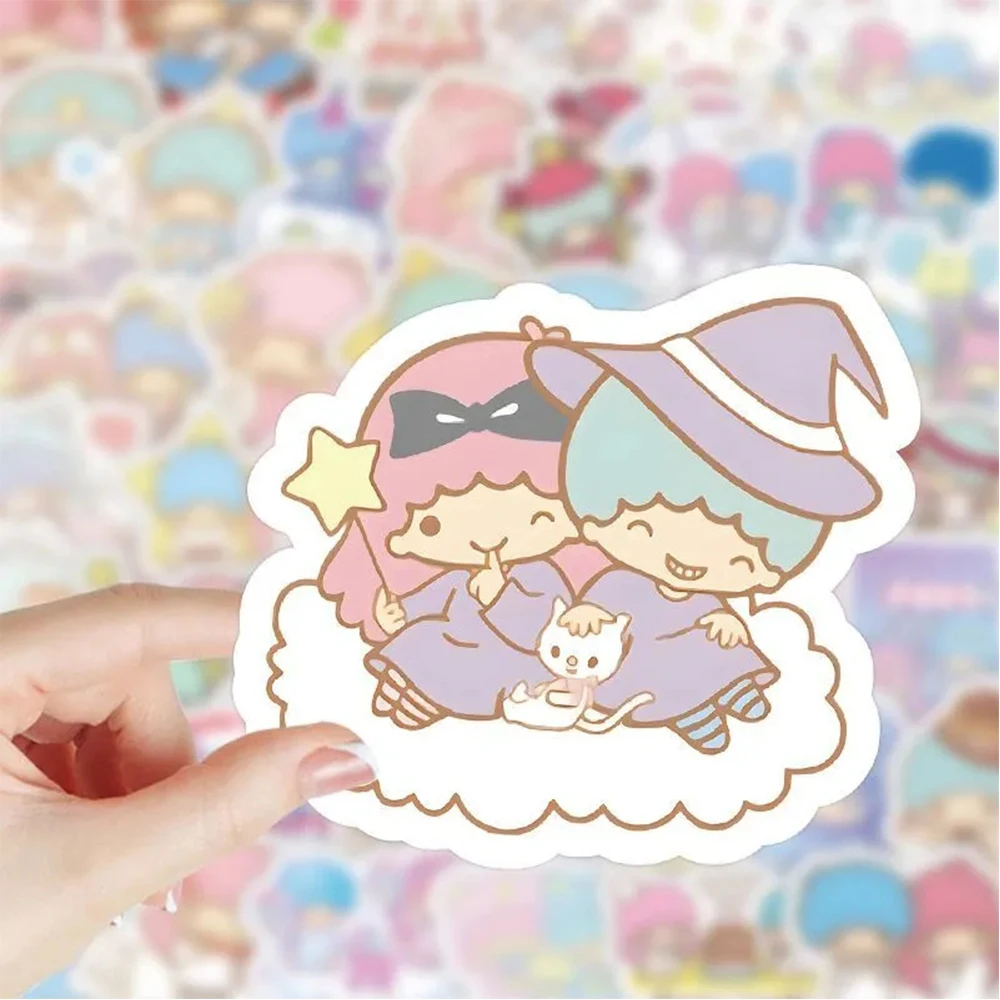 10/30/50/100pcs Cute Sanrio Little Twin Star Aesthetic Stickers Decals Laptop Suitcase Water Bottle Wall Kid Cartoon Sticker Toy