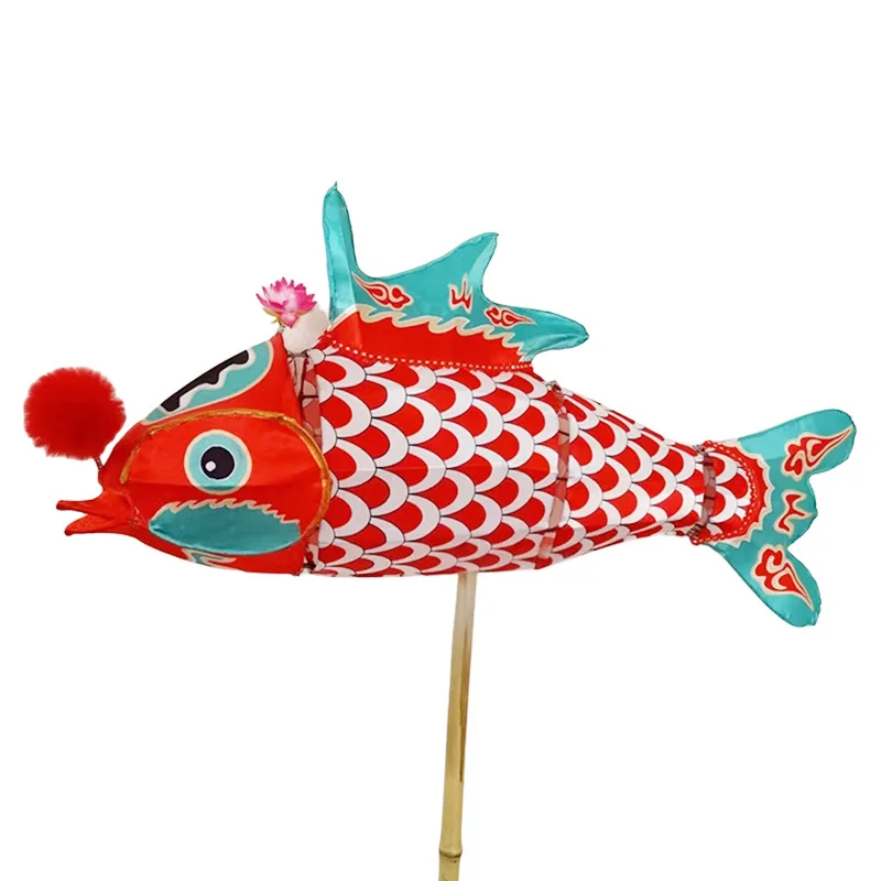 

Ручная лампа-рыба, садовая традиционная реквизит для фотосъемки, позирующая готовая древняя цветочная лампа Hanfu