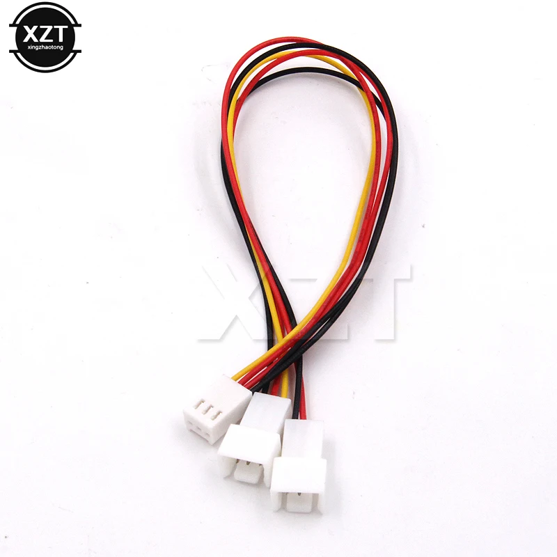 NEW 3 Pin 2 in 1 Wire Female to 2 Male Terminal Y Cable Splitter Power Supply Extension Cable for PC Fan cooling CPU GPU Cooler