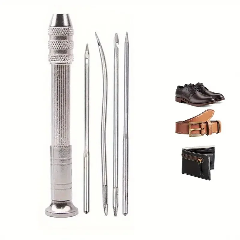 5/15Pcs Leather Sewing Awl Set Replaceable Multifunctional Shoes Repair Tool Kit Punch Stitching Needles DIY Sewing Leathercraft