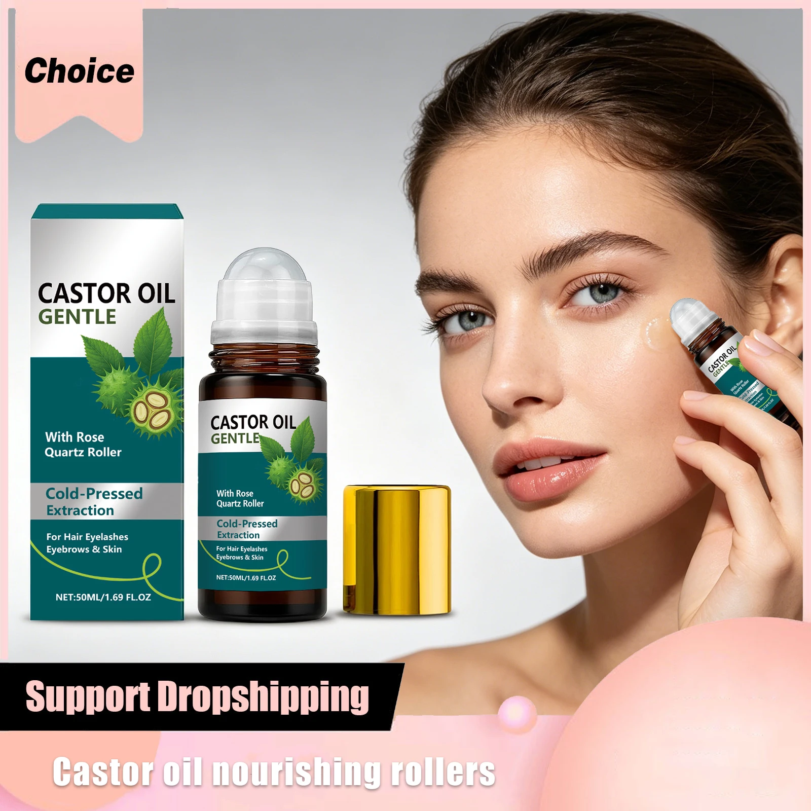 Castor Oil Cold Press - Organic Castor Oil Roller Cold Pressed