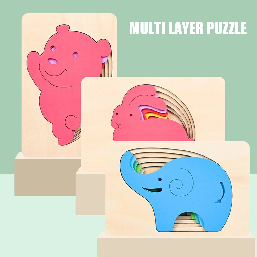 ปริศนา 3 มิติสำหรับเด็ก ปริศนาไม้เพื่อการศึกษา ของเล่นเด็ก ของเล่นเสริมพัฒนาการ