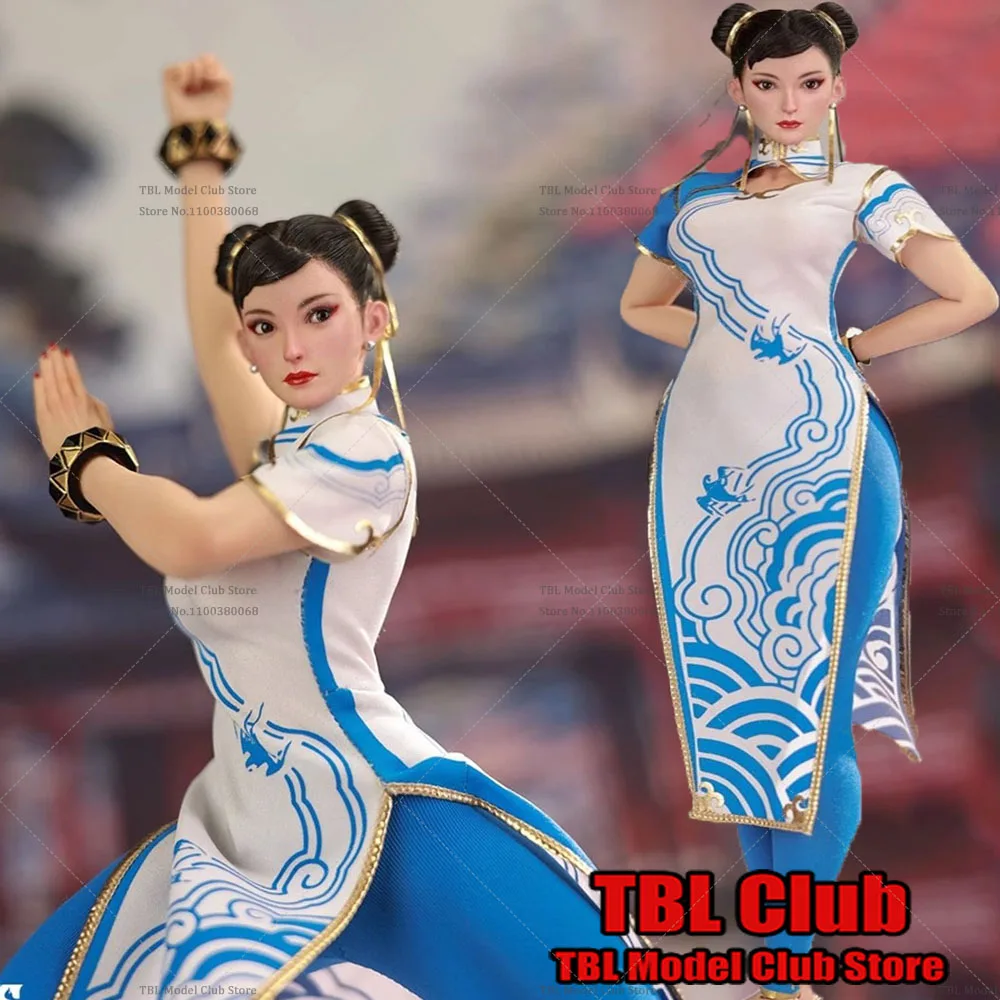 STAR MAN MS-011 1/6 Scale Collectible Figther Chunli Blue Cheongsam Ver. 12Inch Female Action Figure Model Toys for Fans