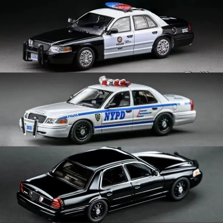 1:64 Victoria Crown American Police Car Ford CV Alloy Model Car Collection Simulation Car Model