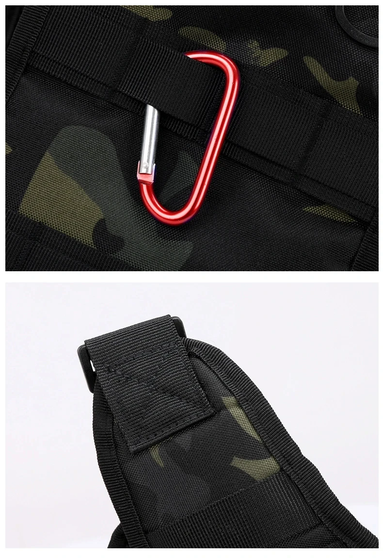 Outdoor-Sportweste mit Rucksackfunktion, taktische Brust- und Hüfttasche, Umhängetasche für Camping, Laufen, Radfahren, Motorradfahren und Workouts – Detail 17