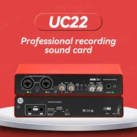 AMIXSQ22 Audio Interface for Recording Computer Free Drive USB External Sound Card for Pc Pro Audio Equipment Professional Video