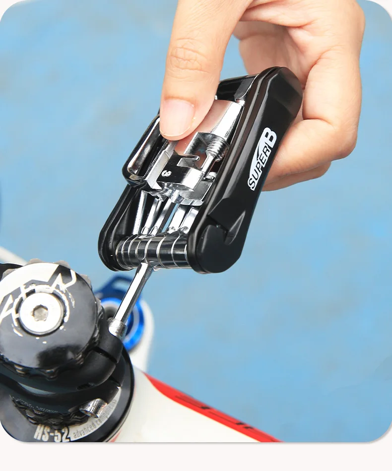 Super B 18 in 1 Mini Fahrrad Multi tool Fahrrad Reparatur Multifunktion werkzeuge 1/2/2/3/4/5/6/8mm Inbus schlüssel Ketten werkzeug langlebig – Detail 15