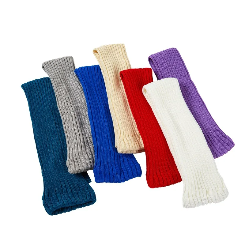 Winter Leg Warmers Thigh High Over Knee Footless Socks Knitted Long Boot Cuffs Topper Sock Women Pilates Yoga Dress Knee Sleeve