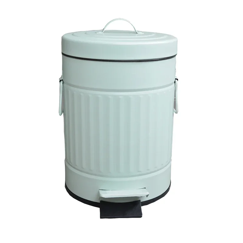 

Простая и модная мусорная корзина с железным покрытием, модная и изысканная бытовая корзина для бумаги большой емкости.