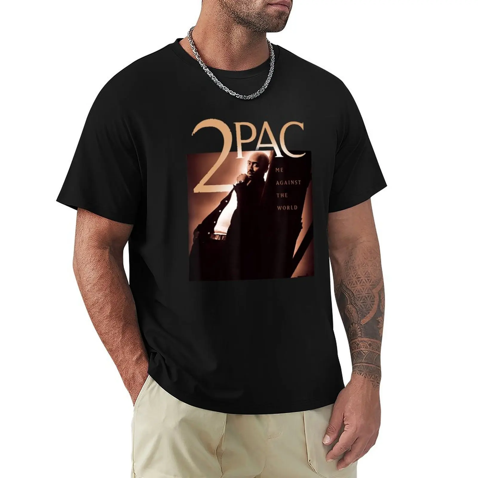 

Túpac Me Against The World T-Shirt Large Size Casual Short Sleeve Top