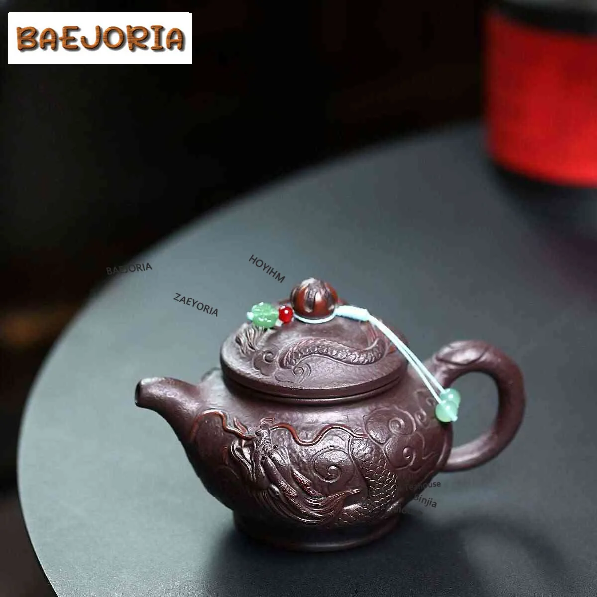 BAEJORIA 310ml Ancient Yixing Purple Clay Teapots Handmade Dragon Pot Raw Ore Purple Mud Kettle With Filter Zisha Tea Set Gift