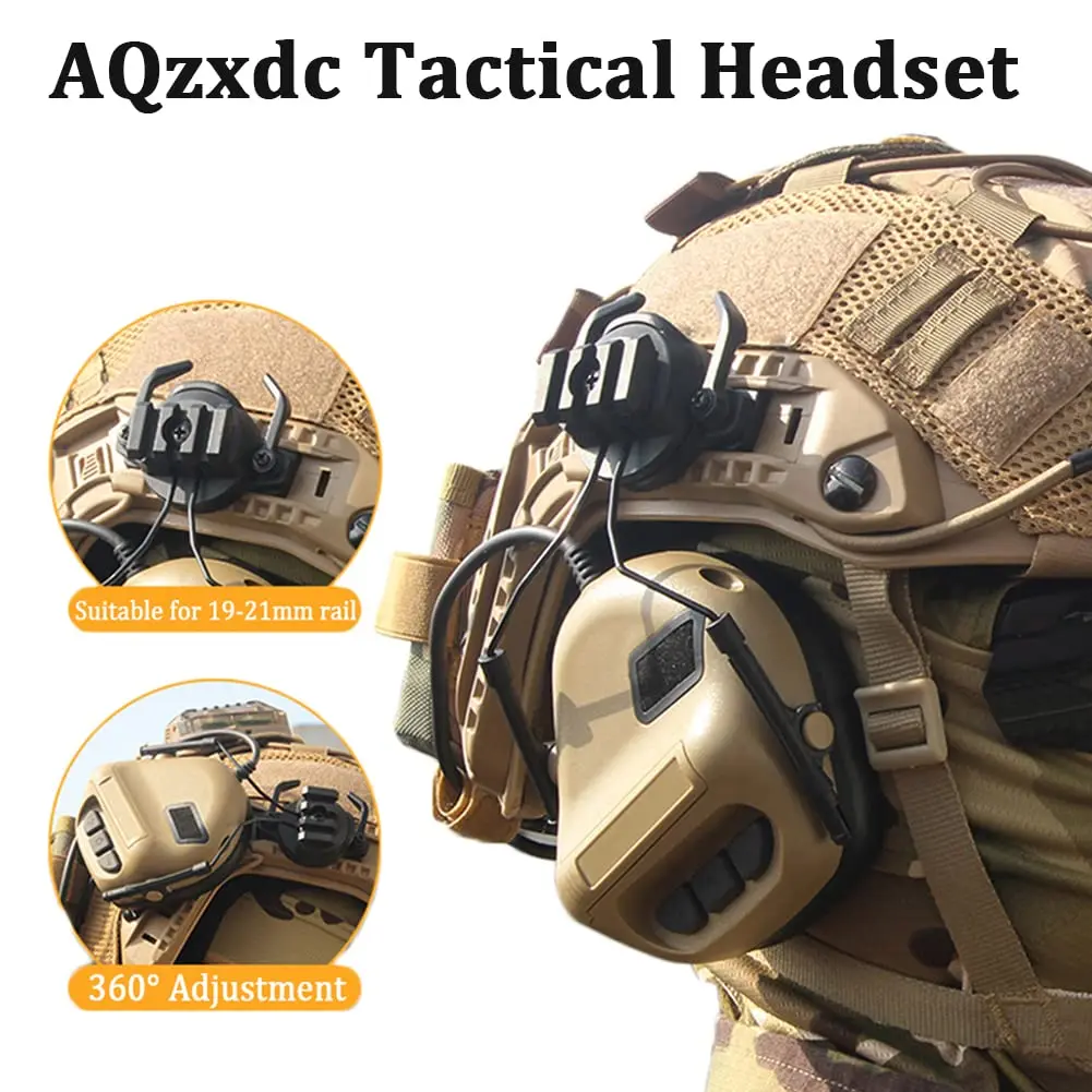 Fast Helmet Set with Tactical Headset and Helmet Cover, Airsoft Paintball, Outdoor Hunting