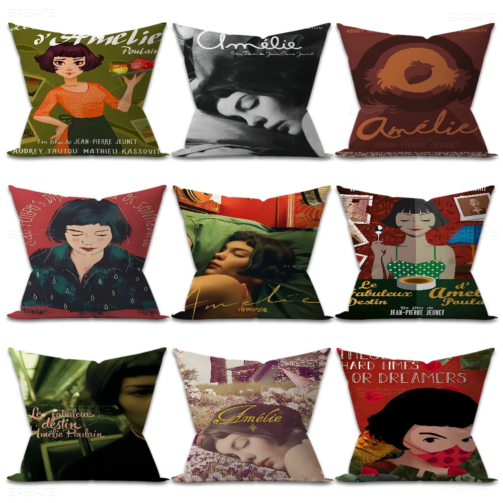 Amelie Classic Movie Cushion Cover Pillow Cover Decor Pillowcase Printed Cushion Case For Couch