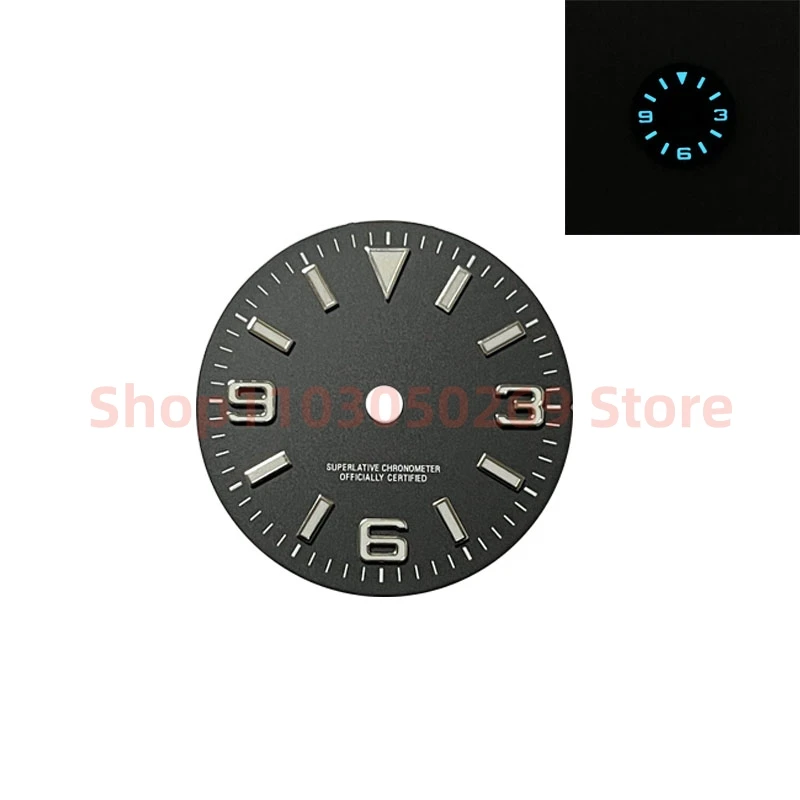 

MOD Watch Accessories 369 Strip Nail 28.5mm Blue Luminous Watch Dail Fit for NH34 NH36 NH35A 4R35 Movement