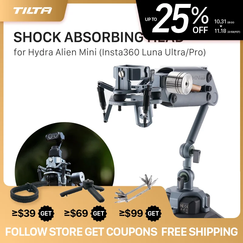 TILTA  Hydra Alien Mini Shock Absorbing Head for Insta 360 Luna Ultra/Luna Pro HDA-T15-SAH3-TG