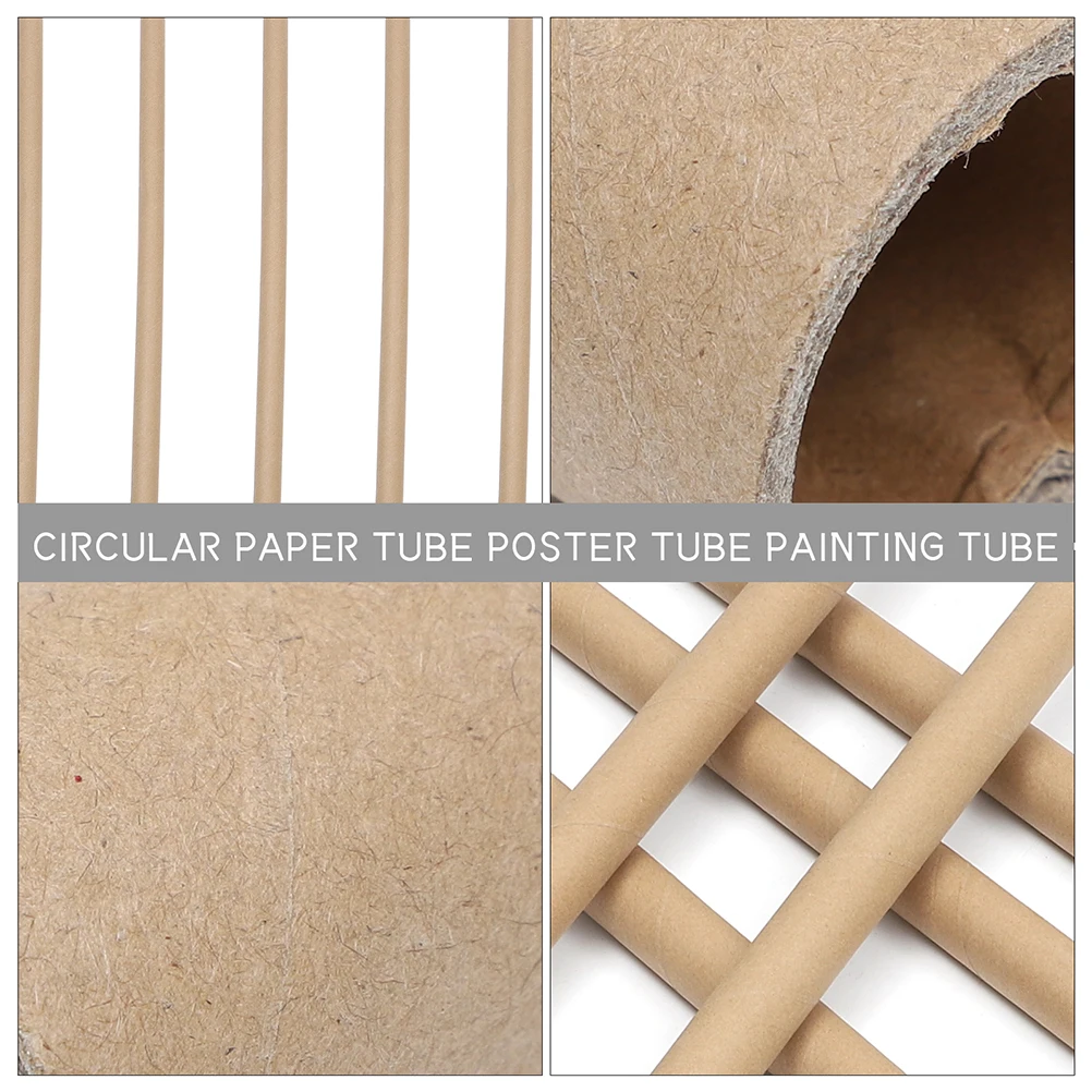 

4pcs Thick Paper Storage Tubes Blank Cardboard Packaging for Posters Crafts DIY Paper Tube Cylinder Kids Refillable