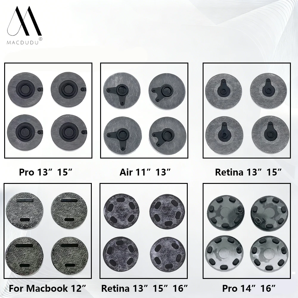 4pcs/set Bottom Case Rubber Feet For Macbook Pro Air A1278 A1286 A1297 A1465 A1466 A1398 A1425 A1502 A1534 A1706 A2442 A2681