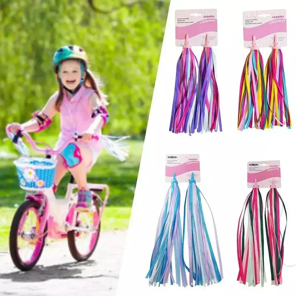 New 1 Pair Bike Streamer 30CM Bicycle Scooter Handlebar Colorful Ribbon Bicycle Accessories Child Bicycle Handlebar Decoration