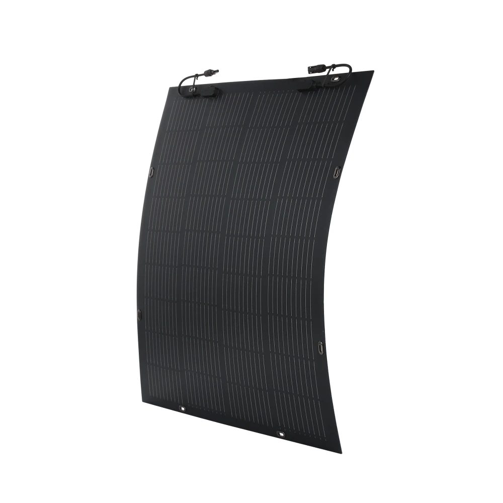 Pannello Solare Flessibile 120W Ultra Sottile 2mm Pieghevole in PET Monocristallino Caricatore Solare IP68 Impermeabile per Tetto di Camper, Furgone, Imbarcazione, Campeggio, Balconi, Tetto di Casa,
